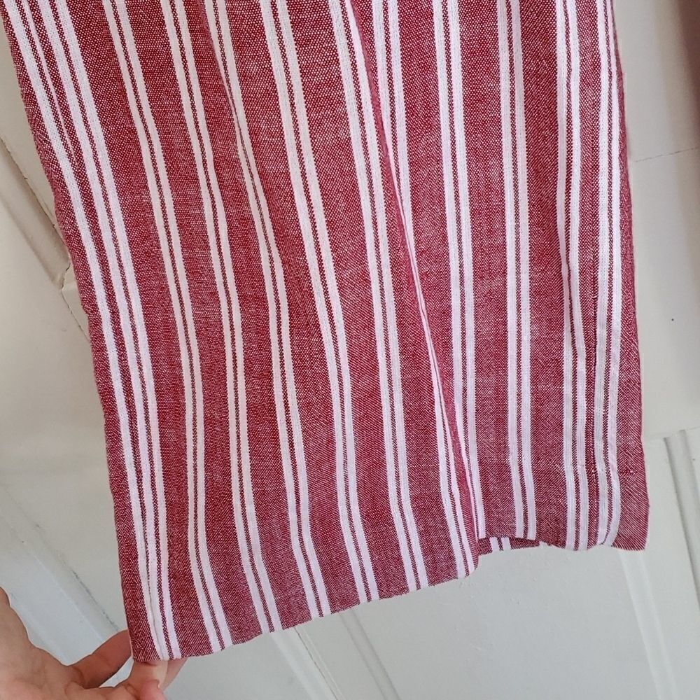 Banana Republic Factory Rowan Striped High Rise Wide Leg Cropped Pants - Picture 3 of 8